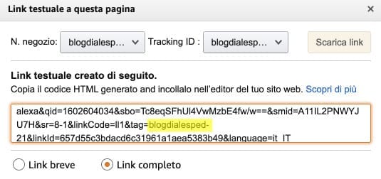 come creare un link di affiliazione