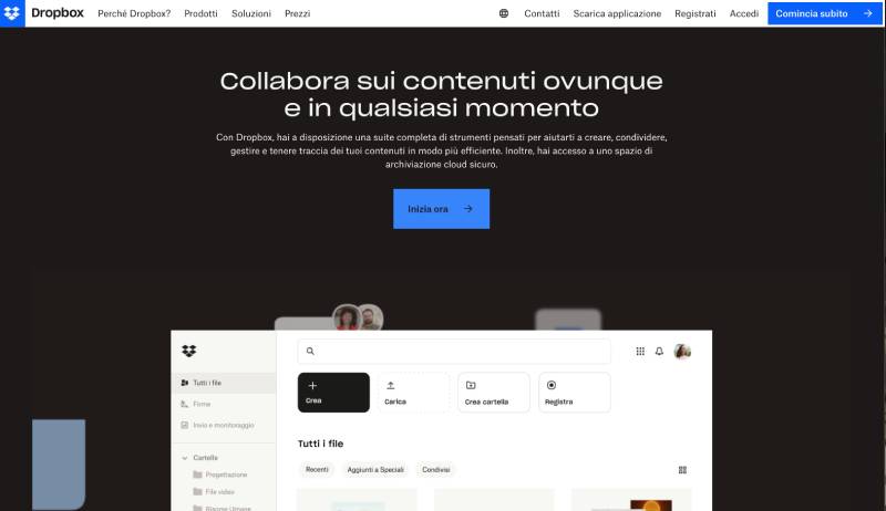 Call to Action Dropbox