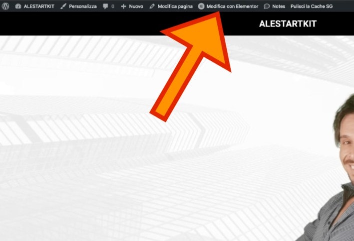 modifica con Elementor