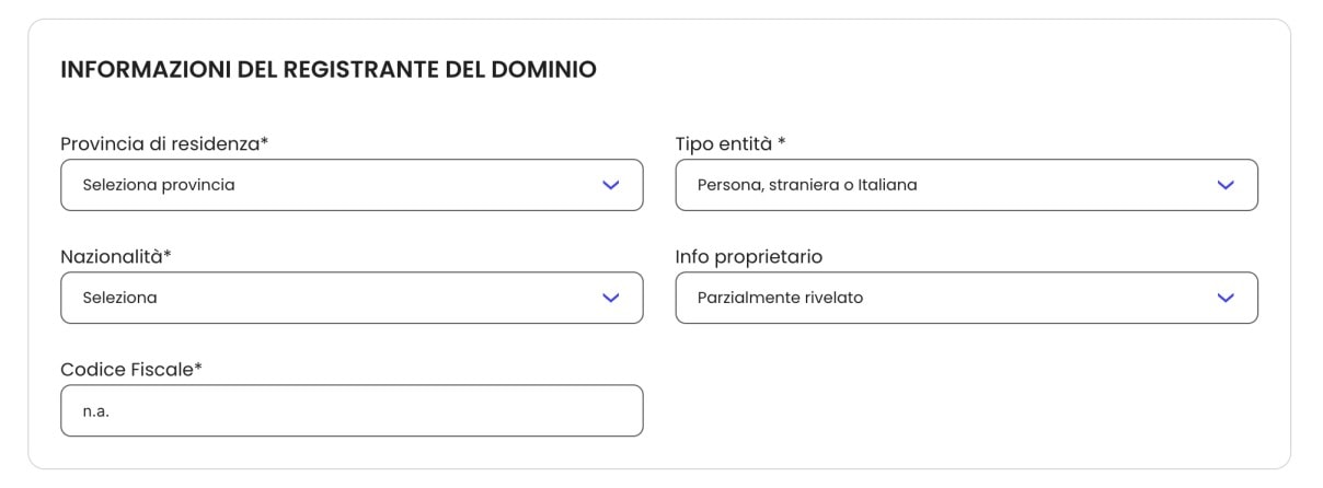 Registrante dominio