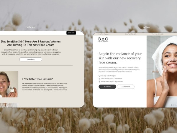 Landing page redesign