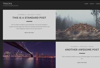 Fashion blog template - Track