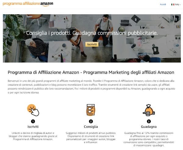 Amazon affiliazione