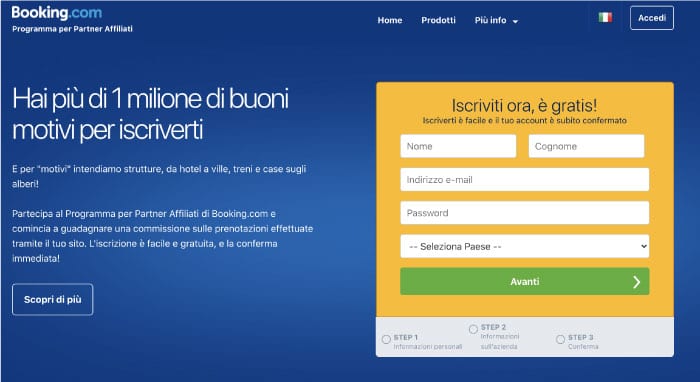 Booking affiliazione