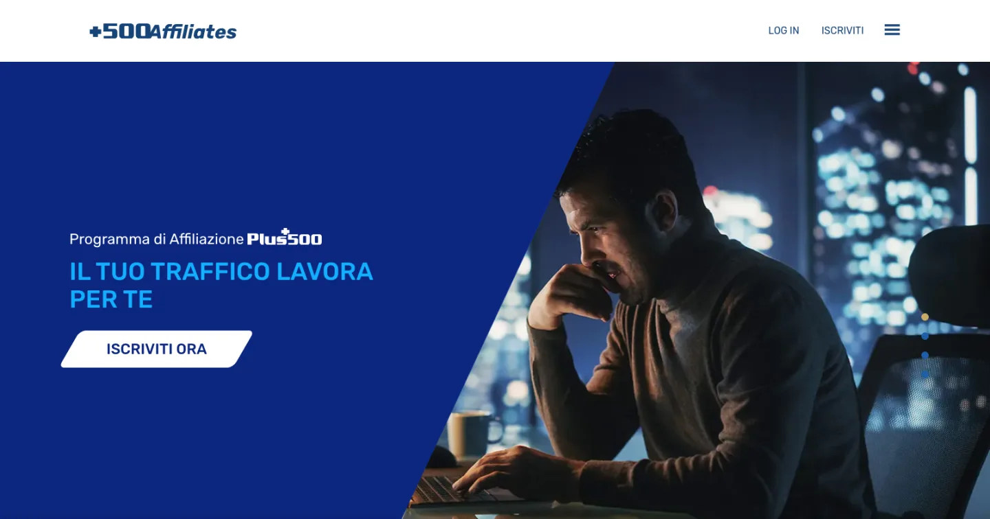 Programma di affiliazione Plus500 (500Affiliates): «Il tuo traffico lavora per te»