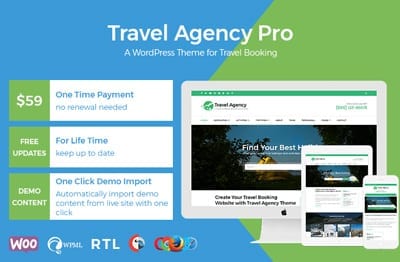 Travel Agency freemium theme