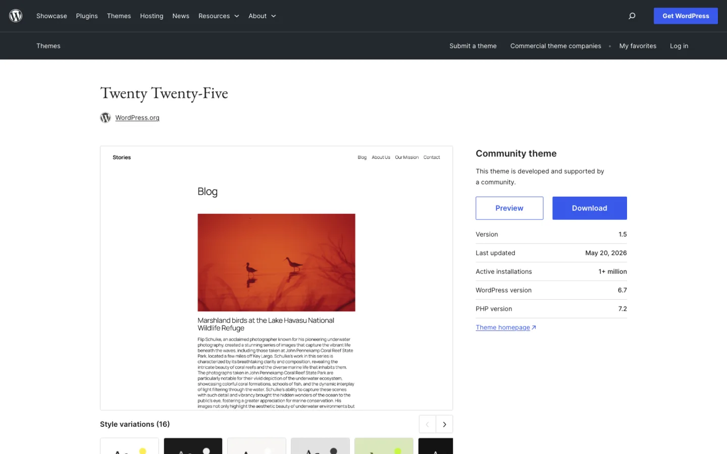 Twenty Twenty-Five — il tema di default di WordPress, a blocchi