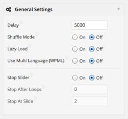 impostazioni generali revolution slider