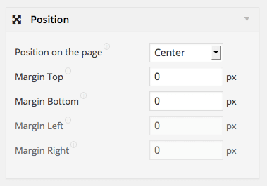 posizione nella pagina 