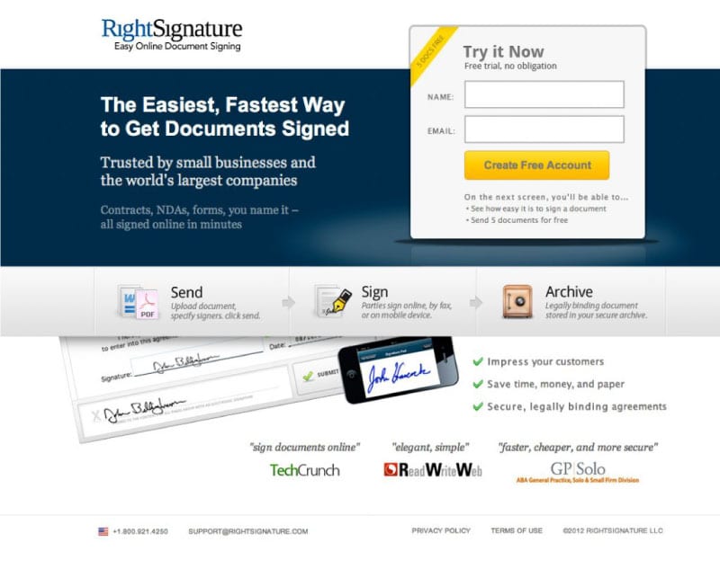 Squeeze page esempio software